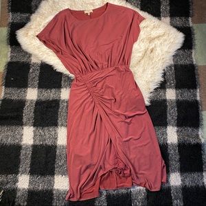 Anthro moulinette soeurs Terra cotta Midi dress md